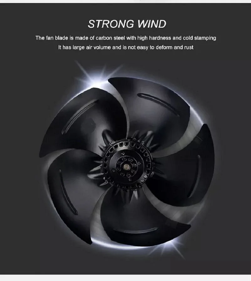 Round 300mm 3 Phase 220V 380V 440V AC Outer Rotor Fan Axial Fan Outer Motor